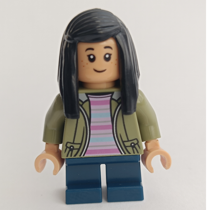 LEGO Cho Chang, Short Legs, Olive Green Jacket (fig-016493)