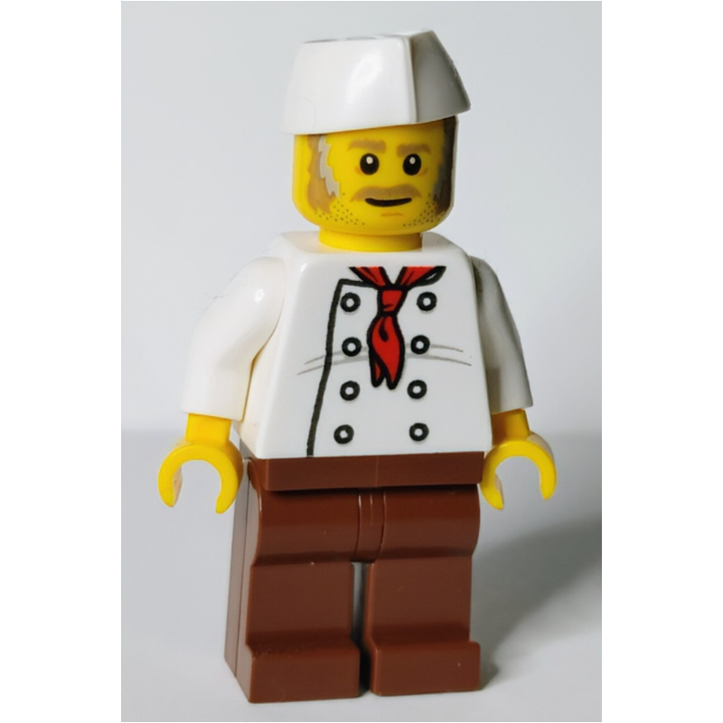LEGO Chef - White Torso, Reddish Brown Legs (fig-016511)