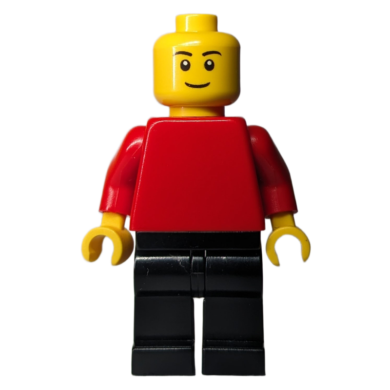 LEGO Red Torso, Black Legs (fig-016516)