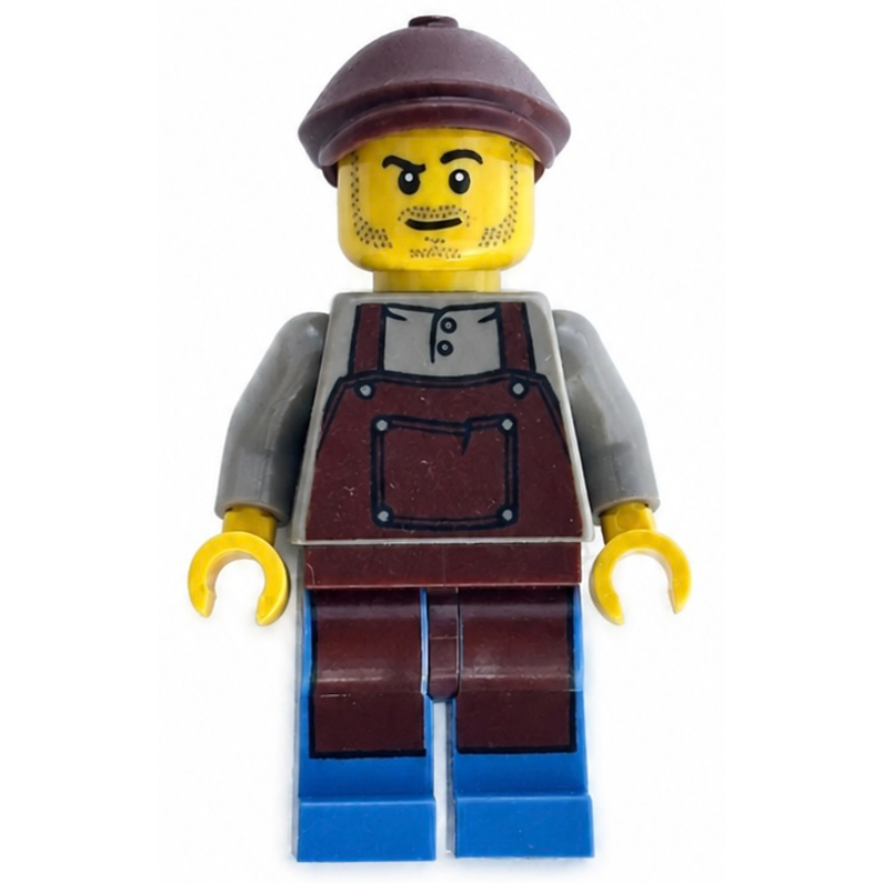 LEGO Man, Reddish Brown Apron, Reddish Brown Cap (fig-016522)