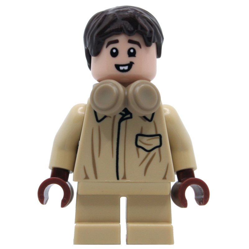 LEGO Neville Longbottom, Tan Shirt, Headphones, Short Legs (fig-016578)