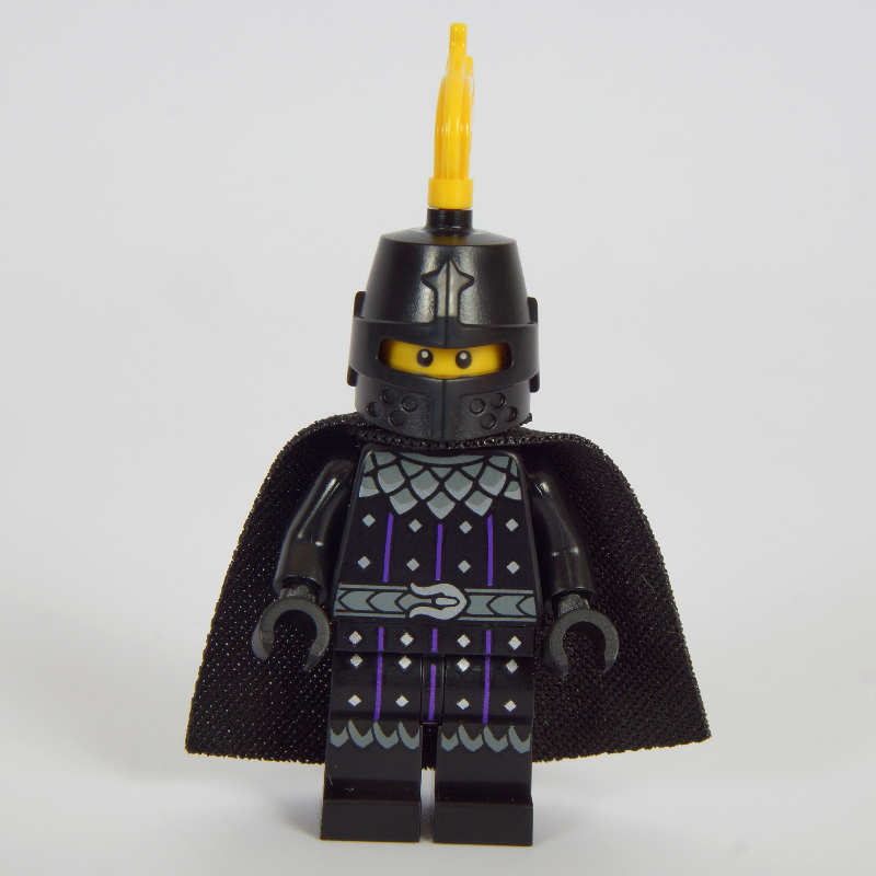 LEGO Black Knight, Black Cape, Helmet with Yellow Plume (fig-016598)