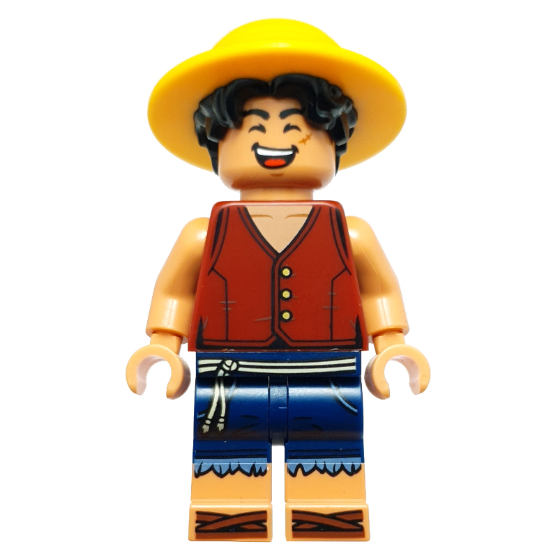 LEGO Monkey D. Luffy, Hat, Closed Mouth (fig-016647)