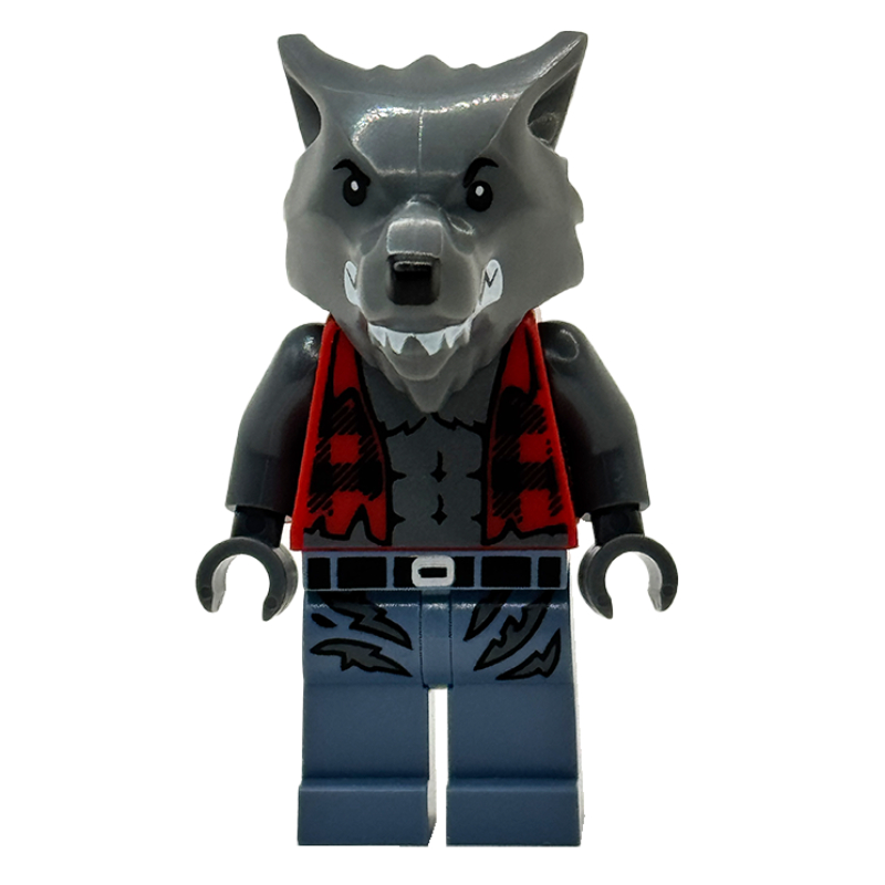 LEGO Werewolf, Torn Red Flannel Shirt, Sand Blue Legs (fig-016673)