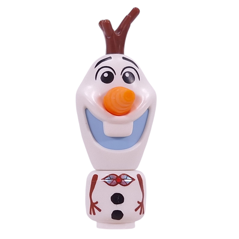 LEGO Olaf - Microdoll, 28621 Body, Stick Hair, Bright Light Blue Mouth (fig-016730)