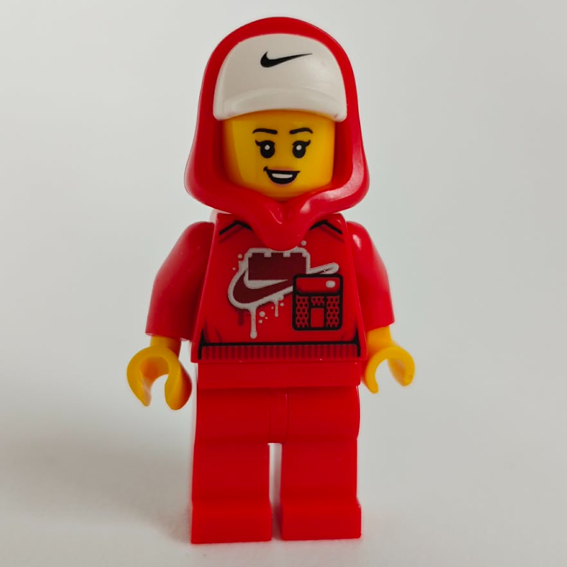 LEGO Red Nike Outfit, Hood with Cap (fig-016784)