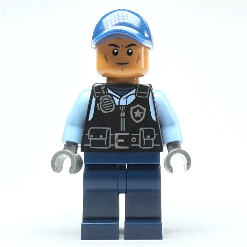 LEGO Security Guard, Black Vest, Dark Blue Legs (fig-016820)