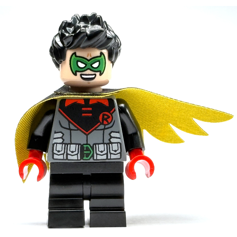 LEGO Robin, Dark Bluish Grey Torso, Medium Legs, Cape (fig-016823)