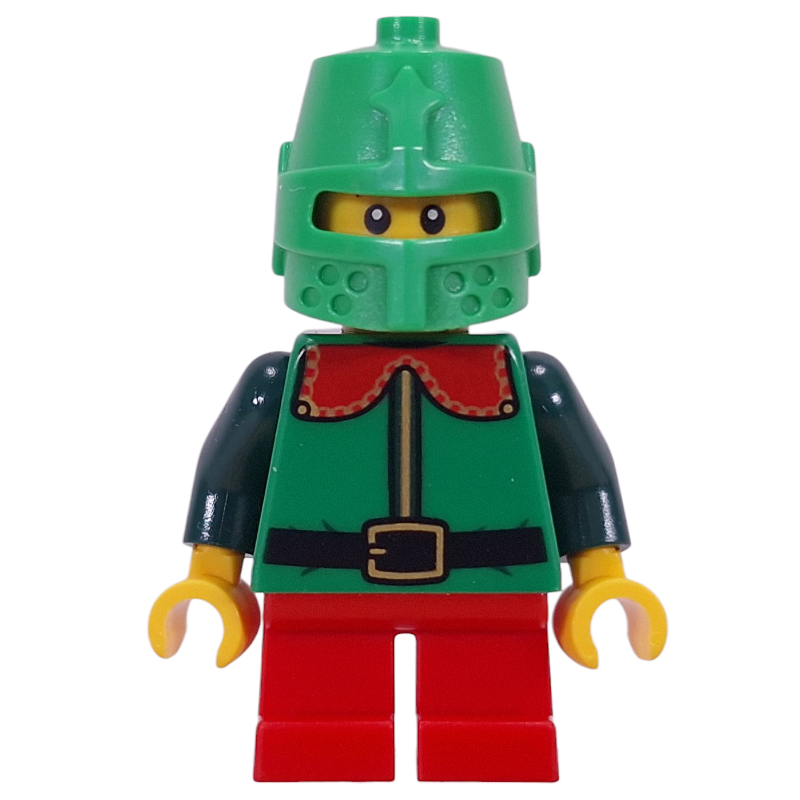 LEGO Elf - Green Torso, Red Legs, Knight Helmet (fig-016887)