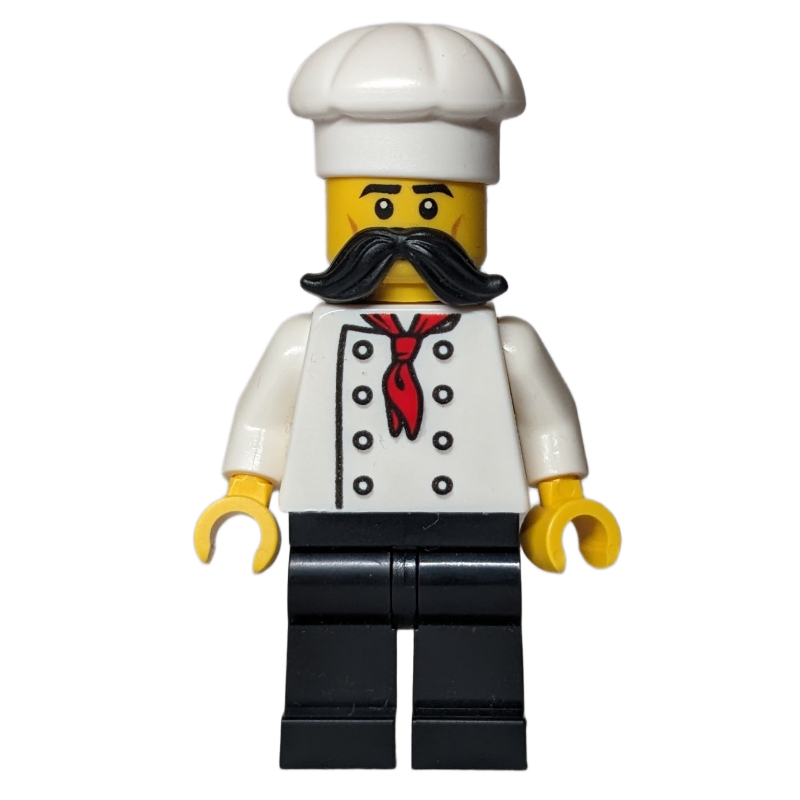 LEGO Chef, Black Legs, Black Moustache (fig-016985)