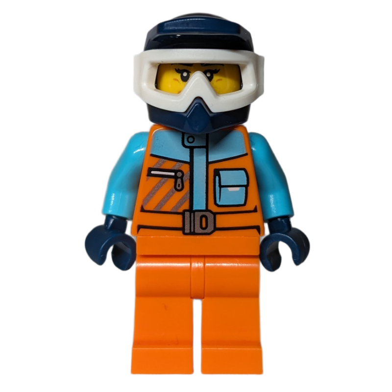 LEGO Arctic Explorer, Orange Suit, Helmet (fig-017039)