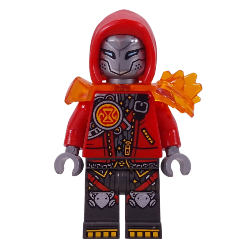 LEGO Cooper, Red Hood, Trans-Orange Shoulder Armor (fig-017075)