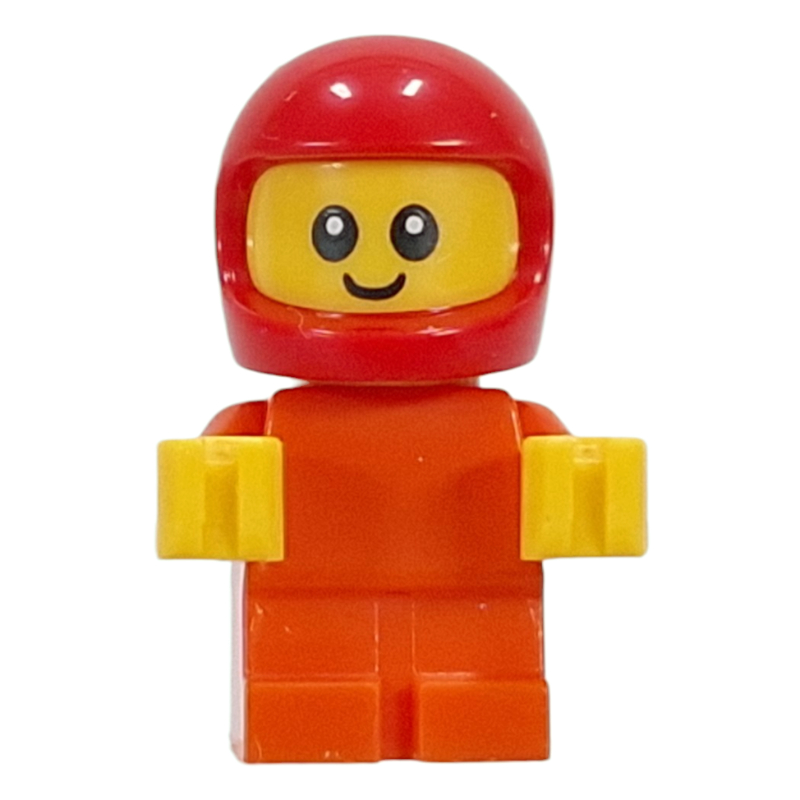 LEGO Baby, Racer, Reddish Orange Body, Red Helmet (fig-017088)