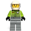 Race Driver, Lime Jacket, Light Bluish Gray Legs, White Helmet