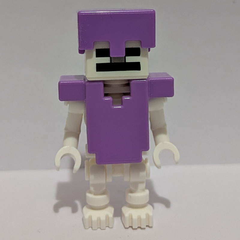 LEGO Skeleton, Square Skull, Medium Lavender Helmet and Armor (78132 Torso) (fig-017115)