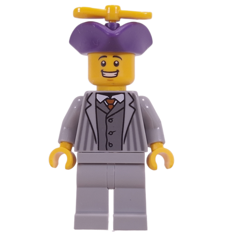 LEGO Light Bluish Grey Suit, Dark Purple Tricorn (fig-017248)