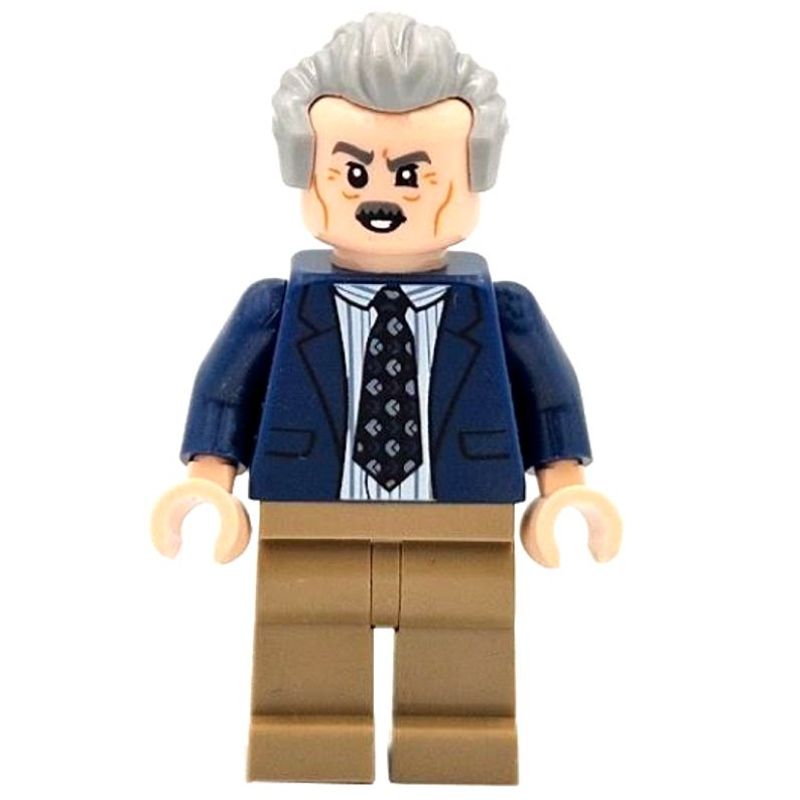 LEGO J. Jonah Jameson, Dark Blue Suit, Light Bluish Gray Hair (fig-017277)