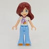 Paisley, White Top, Bright Light Blue Pants