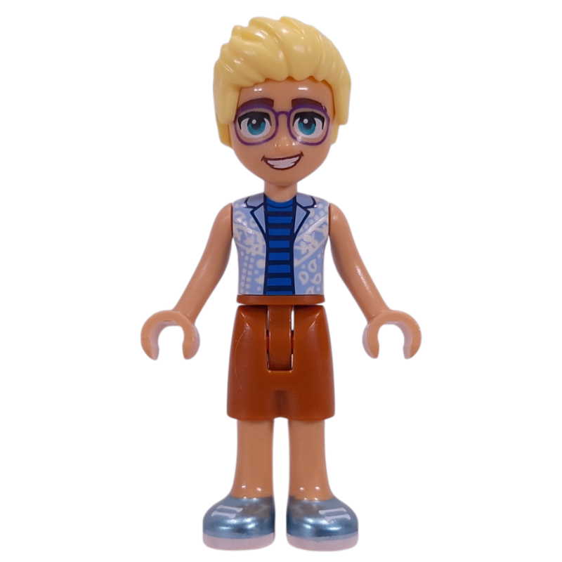 LEGO Olly, Bright Light Blue Shirt, Dark Orange Shorts (fig-017354)
