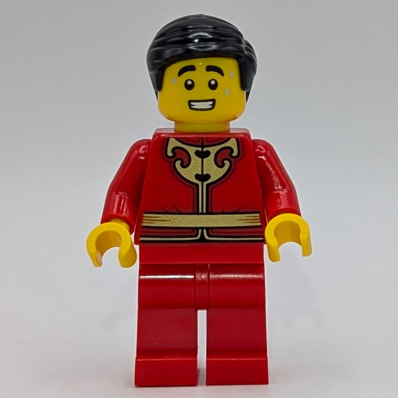 LEGO Dragon Operator, Red Legs, Black Hair (fig-017372)