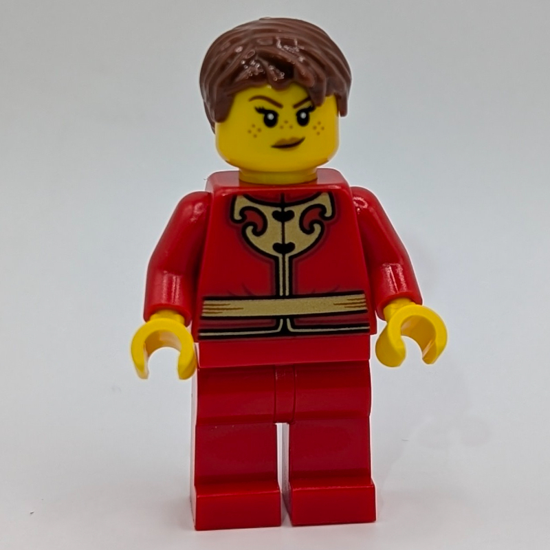 LEGO Dragon Operator, Red Legs, Reddish Brown Hair (fig-017373)