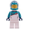 Astronaut, White/Dark Turquoise Suit, Dark Turquoise Helmet, Neck Bracket