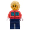 Arctic Explorer, Coral Torso, Dark Blue Legs, Bright Light Yellow Hair