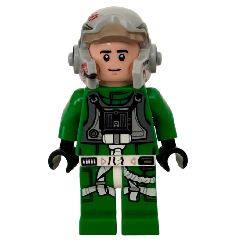 LEGO Rebel Pilot A-Wing, Green Uniform (fig-017465)
