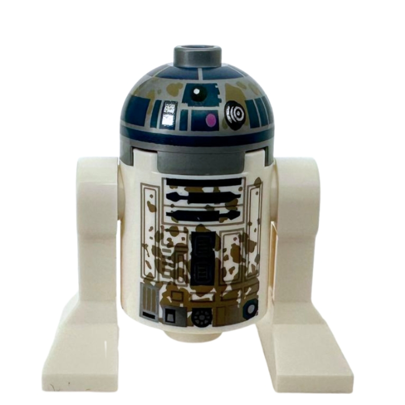 LEGO Astromech Droid, R2-D2, Flat Silver Dome, Mud Stains (fig-017489)