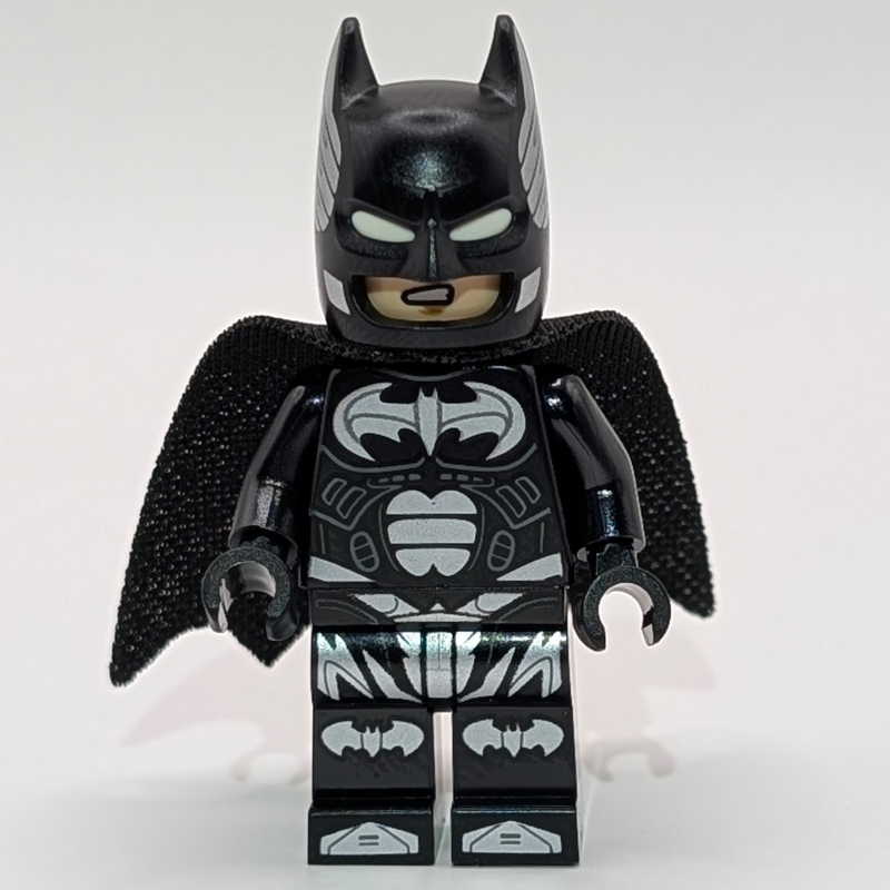 LEGO Batman, Black Suit, Black Cape and Cowl, Silver Logo, Printed Cowl (fig-017492)