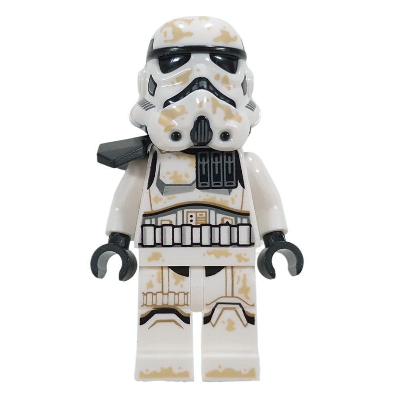 LEGO Sandtrooper, Black Pauldron, Sienna Brown Head (fig-017510)