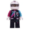 F1 ACADEMY Driver, Black Suit, White Helmet