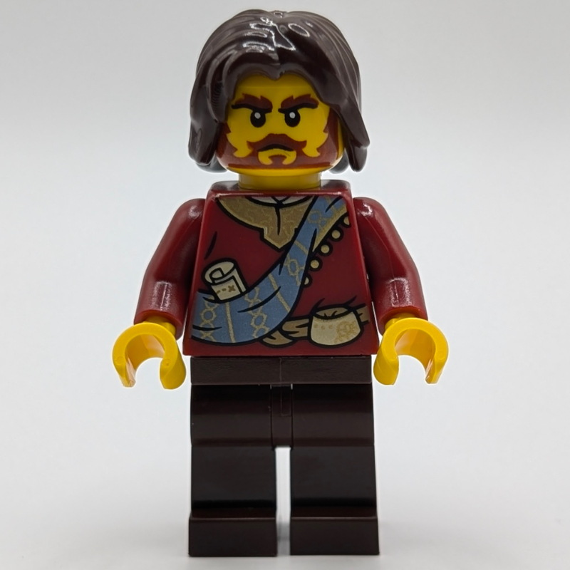 LEGO Dark Red Robes, Dark Brown Legs, Dark Brown Hair (fig-017612)