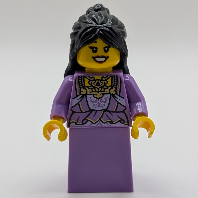 LEGO Medium Lavender Dress, Black Hair (fig-017615)