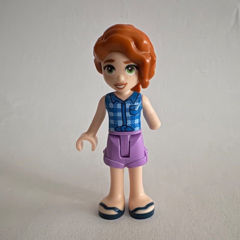 LEGO Autumn, Blue Plaid Shirt, Medium Lavender Shorts (fig-017812)