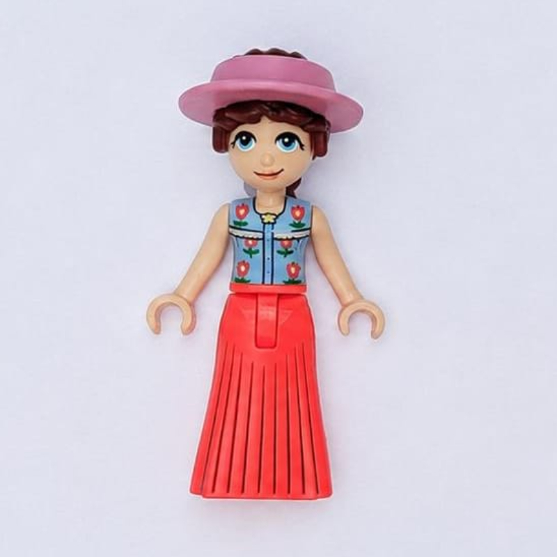 LEGO Paisley, Bright Light Blue Top, Coral Dress, Visor (fig-017829)