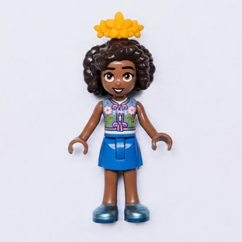 LEGO Aliya, Sand Blue Top, Blue Shorts. Flowers (fig-017830)