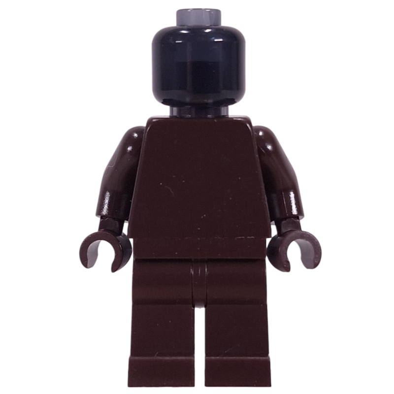 LEGO Monochrome, Dark Brown with Trans-Black Head (fig-017893)