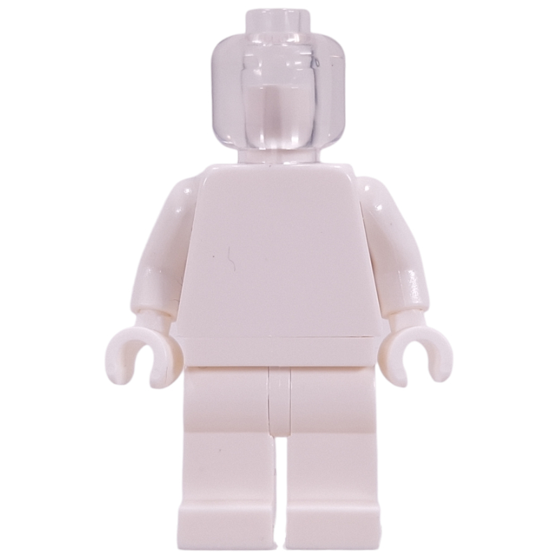 LEGO Monochrome, White with Trans-Clear Head (fig-017897)
