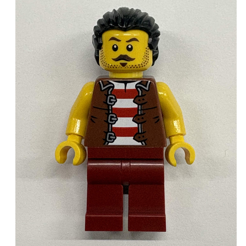 LEGO Sailor, Dark Red Legs, Black Hair (fig-017938)