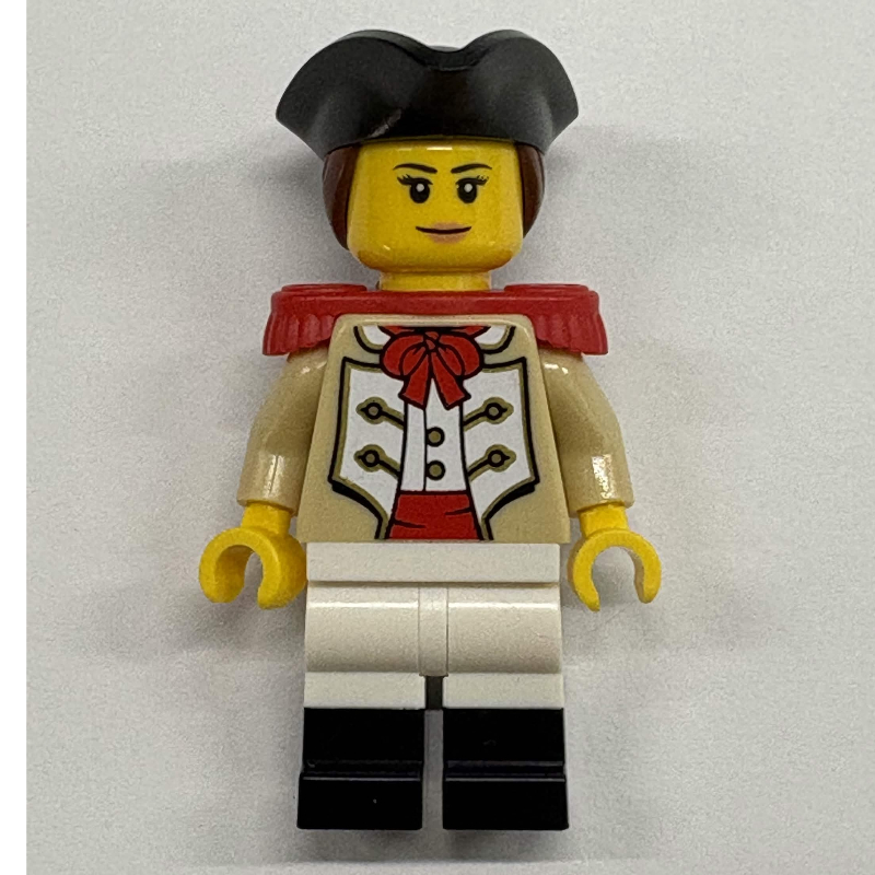 LEGO Marine, Female, Red Epaulette, Black Tricorn (fig-017944)