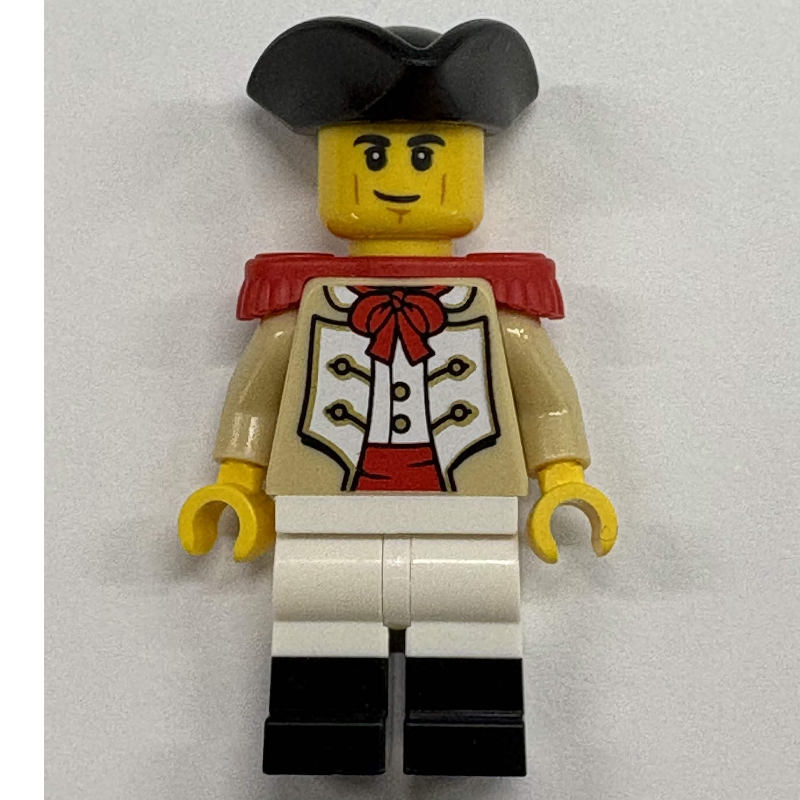 LEGO Marine, Male, Red Epaulette, Black Tricorn (fig-017945)