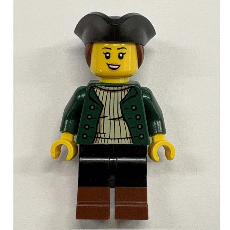 LEGO Boatswain, Dark Green Torso, Black Legs, Black Tricorn (fig-017952)