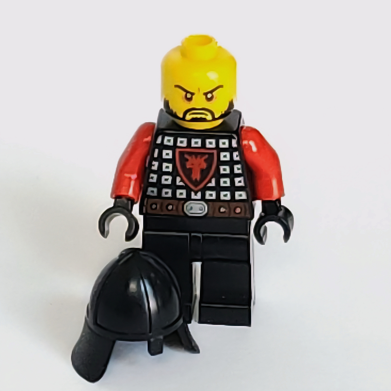 LEGO Dragon Knight, Red, Helmet, Beard, Silver Belt (fig-017956)