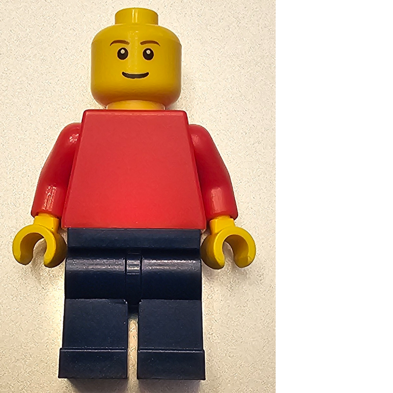 LEGO Red Torso, Dark Blue Legs, Red Speech Bubble (fig-017960)