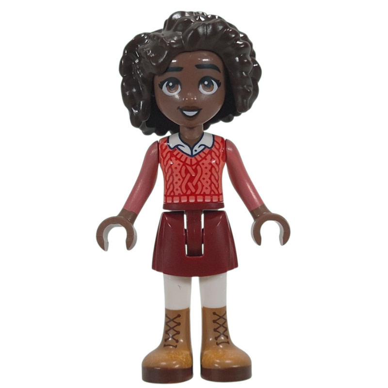 LEGO Aliya, Coral Shirt, Dark Red Skirt (fig-017964)